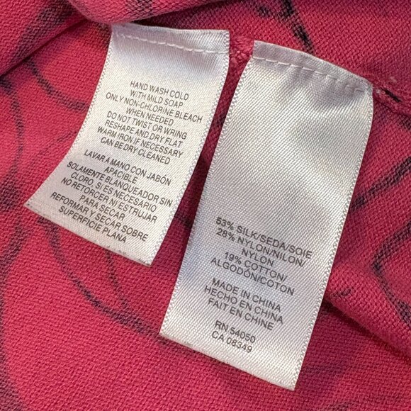 Jones New York Womens Pink/Black Floral Lightweight Button Down Cardigan Size M - Picture 4 of 13